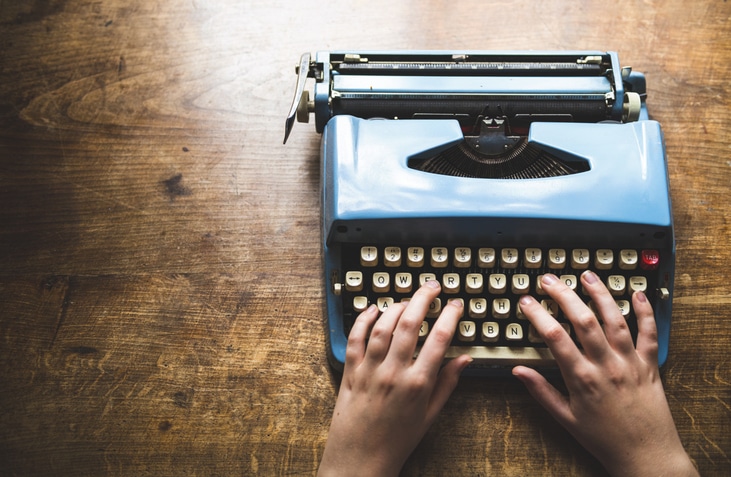 Typewriter to illustrate Mad Men