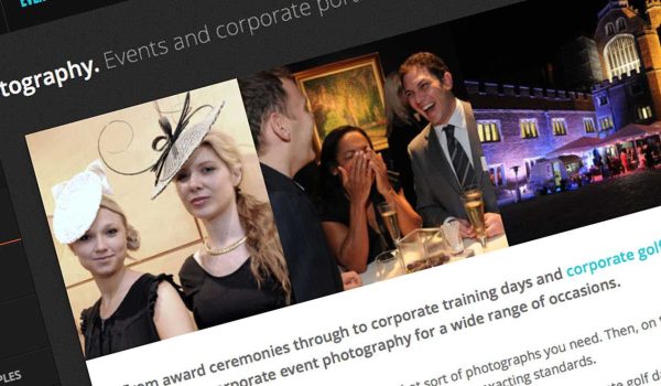 A sample of web content from Corporate Event Photography